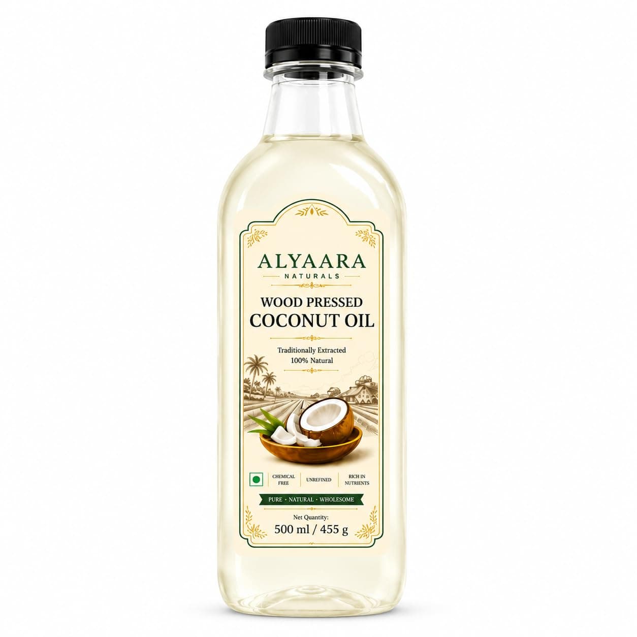 Wood Cold Pressed Coconut Oil - 1L plastic bottle